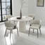 Chaise rembourrée en cuir avoine texturée Luce-1693032476