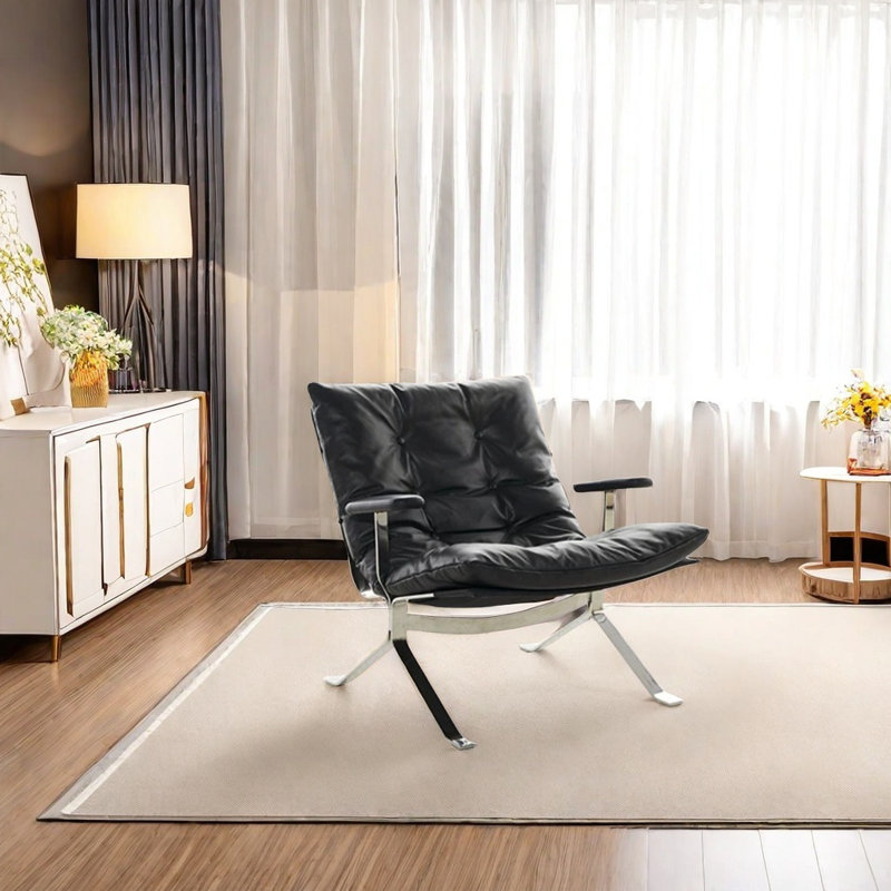 Clyburn, Black Faux Leather