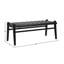 Banc en cuir teck et cuir tressé Valeria-78947690
