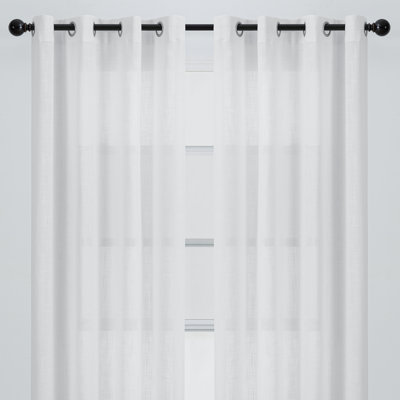 Paire de rideaux semi-transparents avec œillets Monge