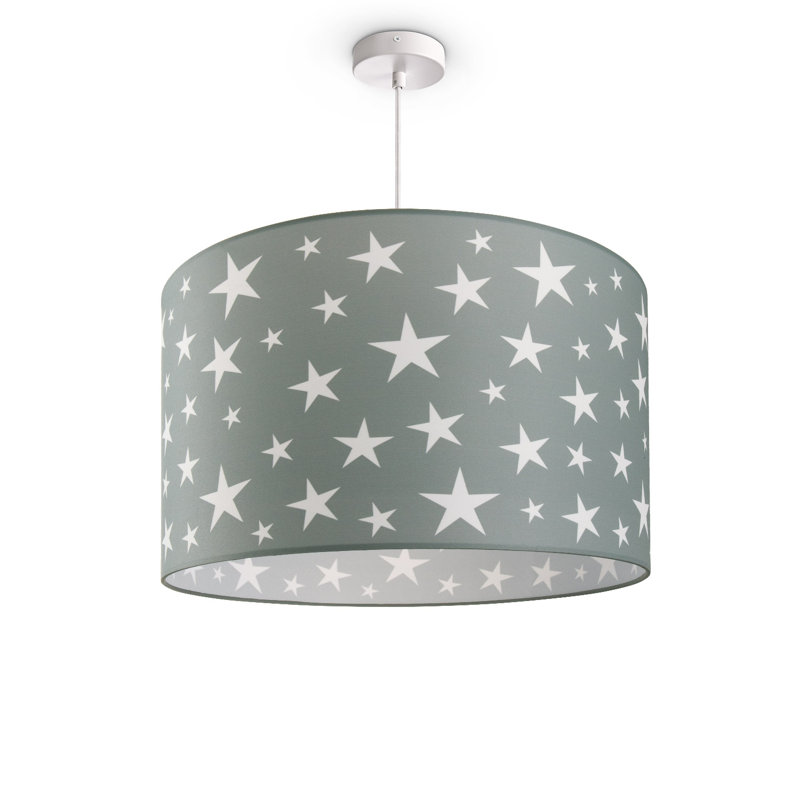 Drum pendant lamp 1-light Cato, Grey
