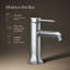 Robinet de lavabo vasque à poignée simple avec drain occasion-75081502