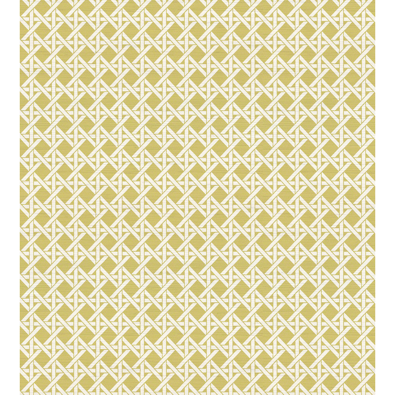 Regency Moderne Geometric Metallic Wallpaper Roll, Citrus