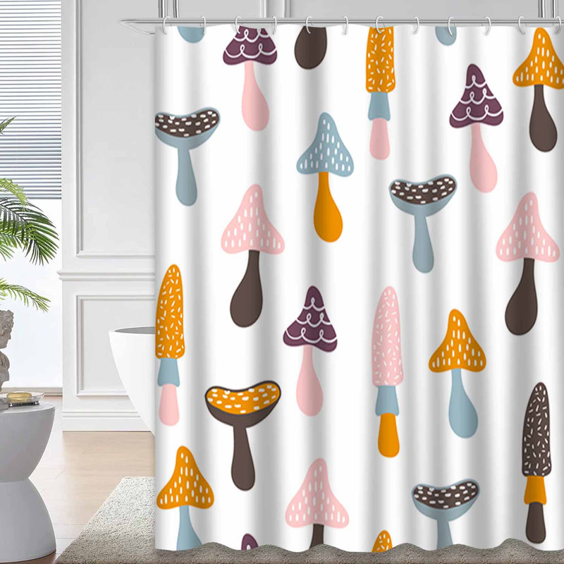 Rideau de douche rétro avec 12 crochets Wild Deer Mountains, L 72 po x l 84 po