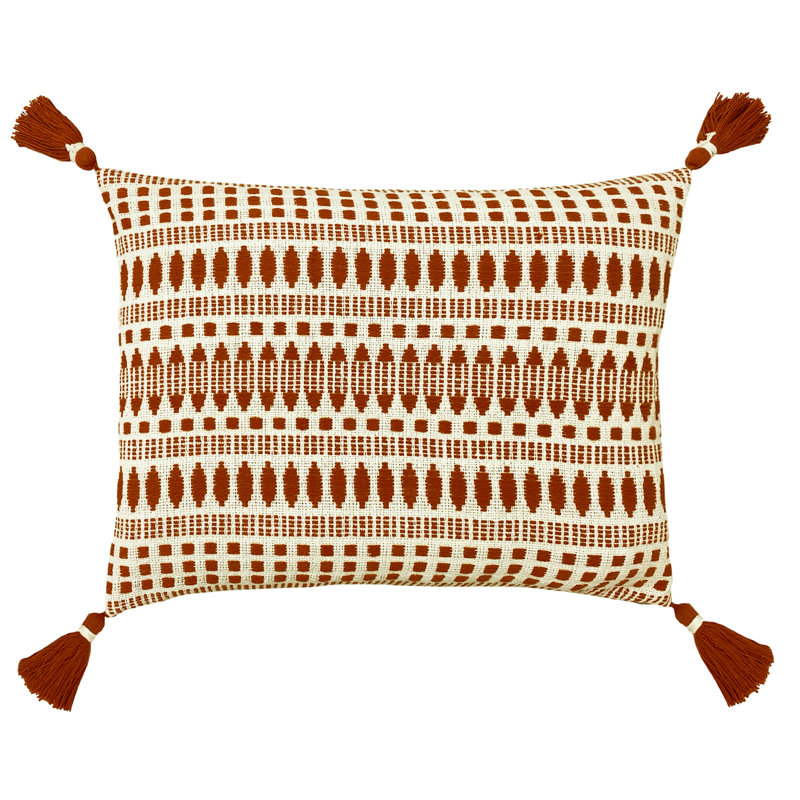 Yard Ganado Cushion, Cotton, Pecan, Feather