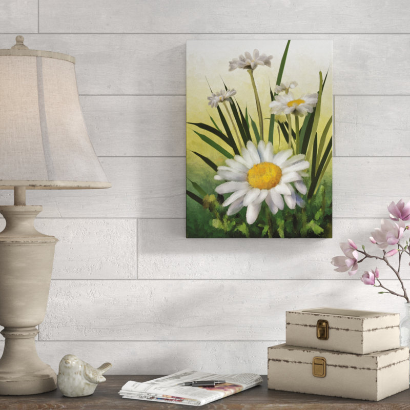 «Spring Daisies» par Lois Bryan, reproduction sur toile, H 24 po x l 18 po x P 2 po