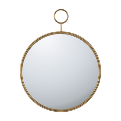 Iron Frame Vertical Round Mirror