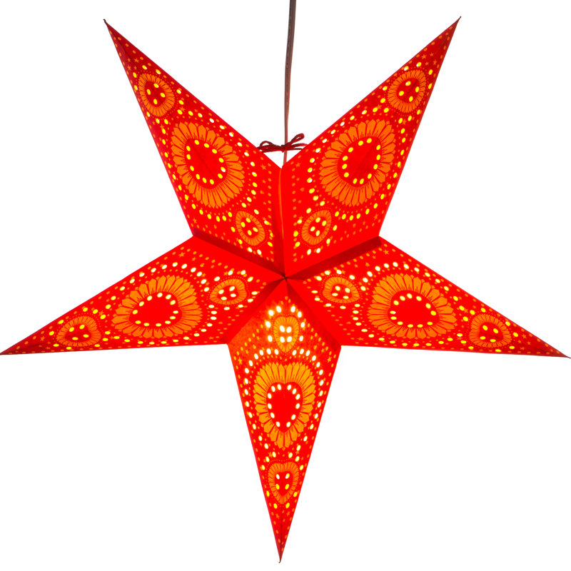 Éclairage pour étoile en papier tournesol, Rouge
