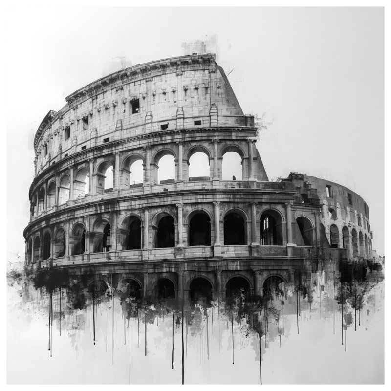 Couvertures romaines Colosseum Illustration, L 60 po x H 80 po