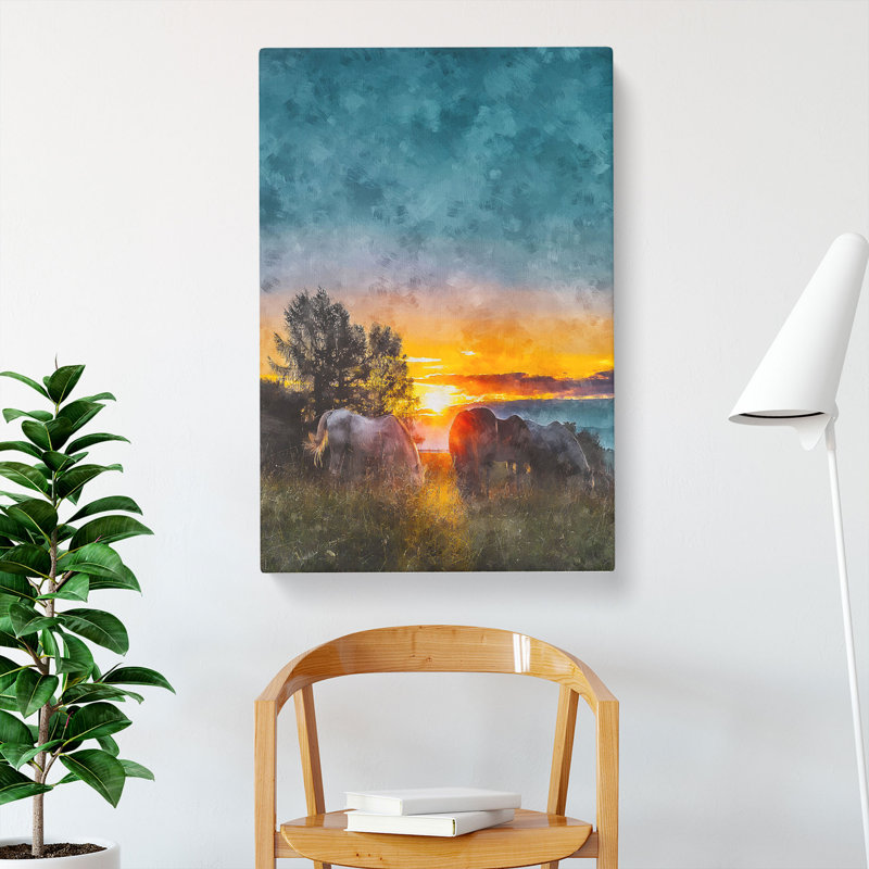 Sunrise Behind The Trees - Wrapped Canvas, 45cm H x 30cm W x 4cm D