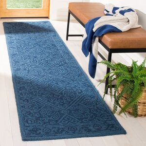 Pimentel Hand-Tufted Wool Blue Area Rug