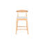 Tabourets de comptoir en bois massif de style moderne Mid-Century 24 po, tabourets de comptoir rembourrés avec pieds en bois pour îlot de cuisine Bar (structure naturelle et coussin beige)