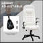 Fauteuil de bureau ergonomique en similicuir pivotant avec hauteur réglable et fonction de massage