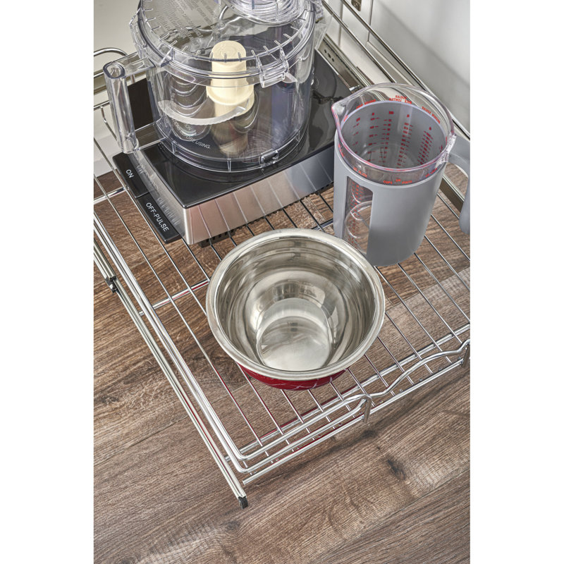 Rev-A-Shelf Pullout Basket Organizer for Kitchen or Vanity Cabinets , 22" D, 12" W