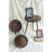 18X18x22" Round Side Table With Glass Top And Antique Gold Tapered Legs