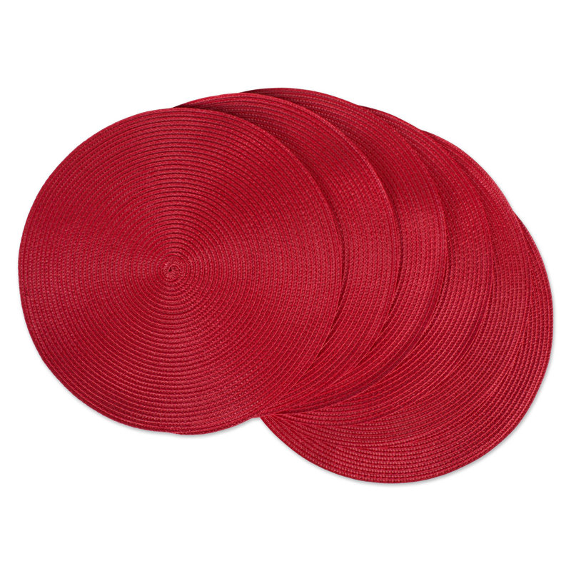 Napperons en polyester, Rouge
