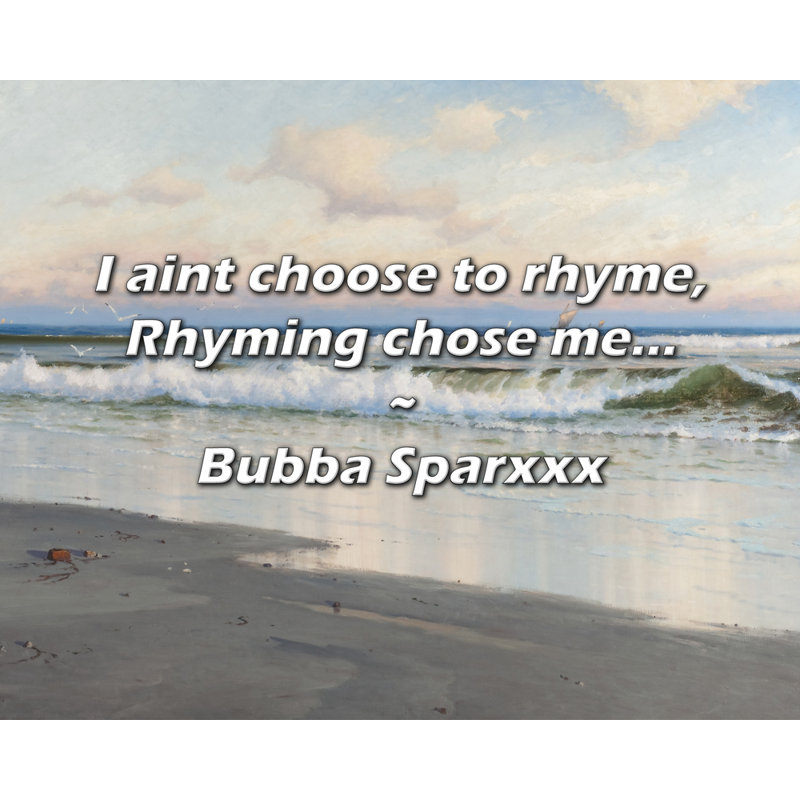 Bubba Sparxxx Quote: I ain't choose to rhyme, Rhyming chose me..., 26" H x 32" W