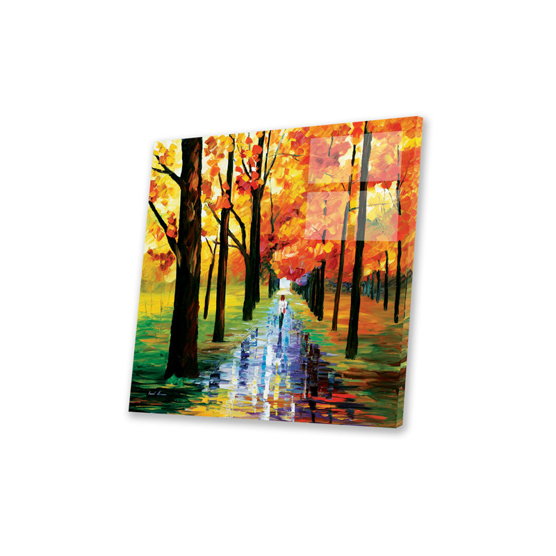 Pluie jaune sur plastique / acrylique par Leonid Afremov, peinture