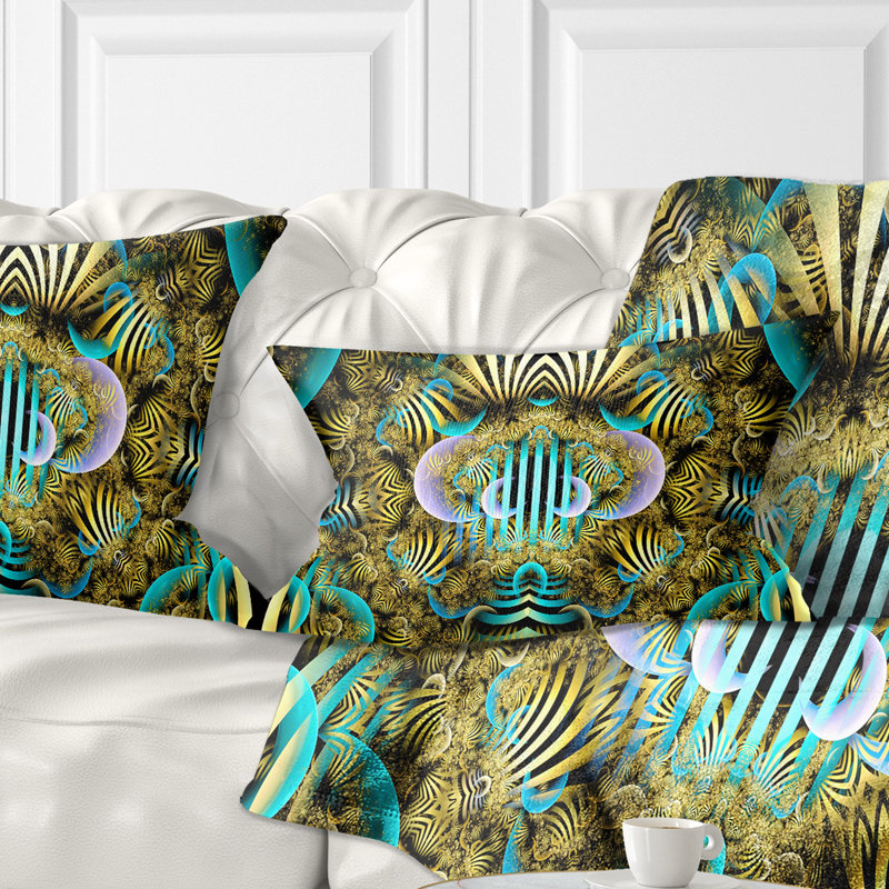 Housse et insert de coussin abstrait Abstract, Brun