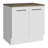 Latitude Run Compact Garage and Utility Room Base Storage Cabinet with 2 Doors and Tool Storage Shelves 33 Inch Wooden Organization Unit - White