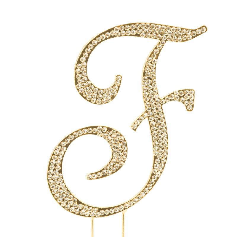 Birthday Cake Topper, Gold