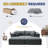 Boneless 80.3" Oversized Double Lounge Chaise, Boneless Lounge Sofa Bed With 4 Pillows Cloud Loveseat Sleeper Couch For Indoor Living Room-1402662438