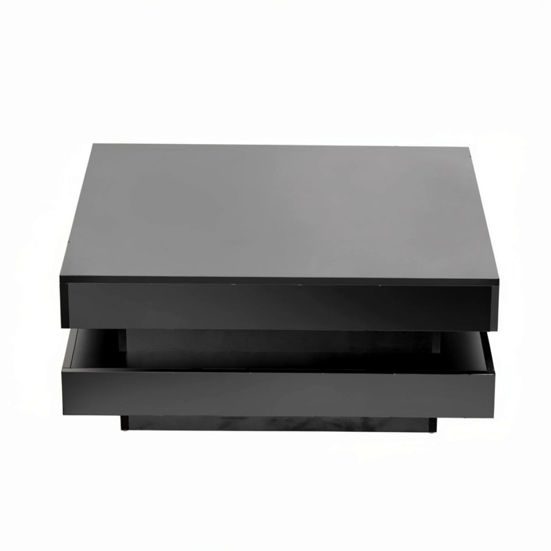 Design minimaliste ultrabrillant avec lumières DEL, Noir