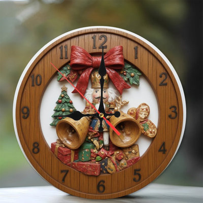 Christmas-Clock-With-Reindeer