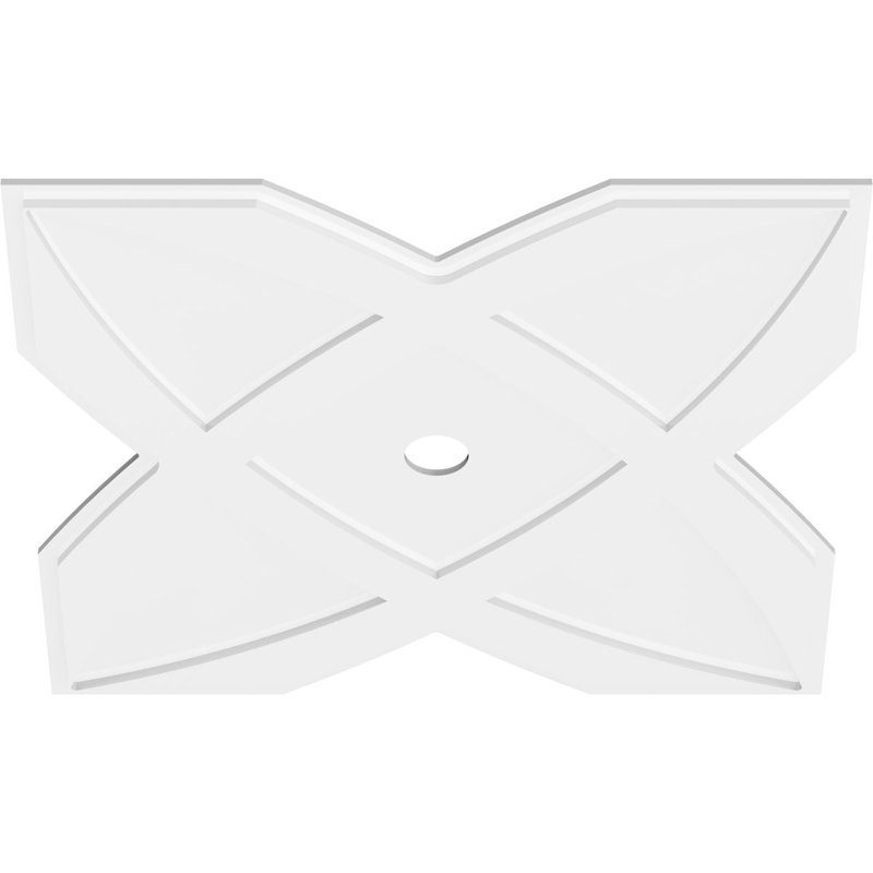 Médaillon de plafond contemporain en PVC de qualité architecturale Titus, H 38 po x l 38 po x P 1 po