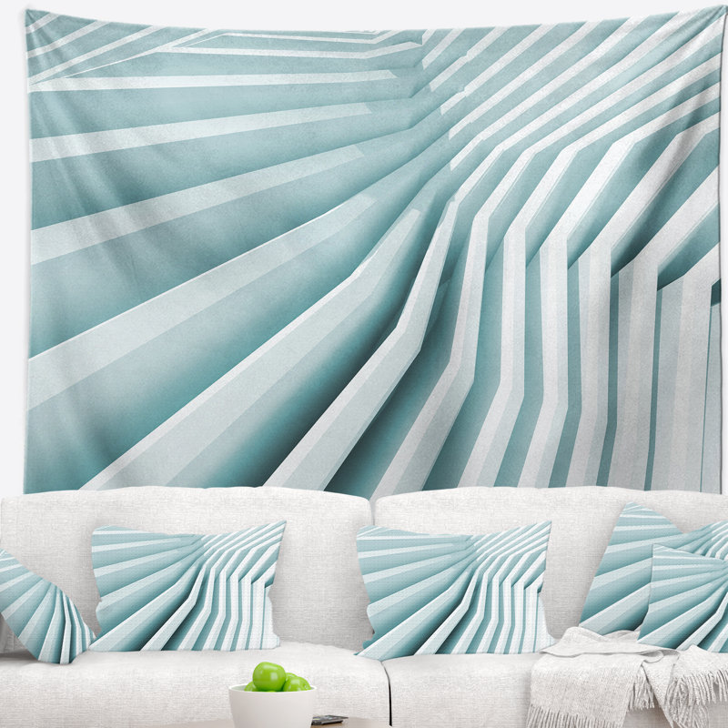 Tapisserie Vagues Fractal Architecture 3D, H 32 po x l 39 po