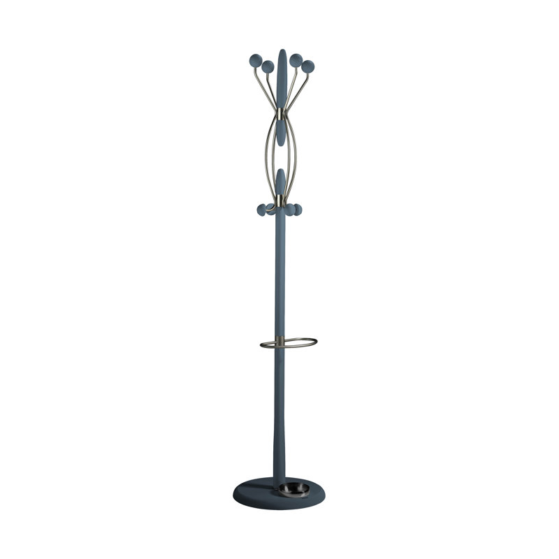 Belew Freestanding 8 - Hook Coat Rack, Blue