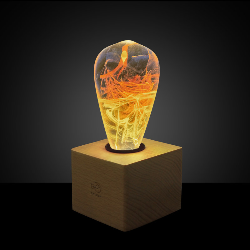 Lampe de table en bois 6,3 po