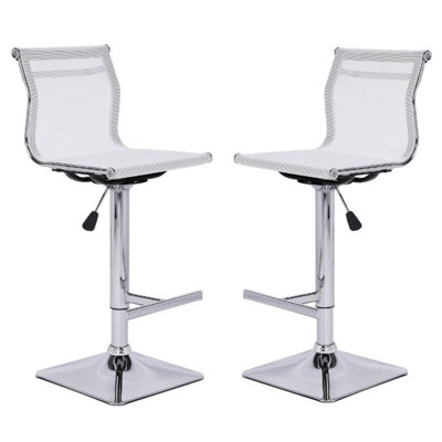 Jabraun Modern Swivel Mesh Bar Stool – Adjustable Height, Stainless Steel Frame, Kitchen & Counter Seating by Brayden Studio