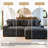 Milbrey 2-Piece Corduroy Modular Sectional with Pillow Back-2011520429-1947813342