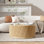 Table basse ronde en bois massif de 36,02 po Sharna