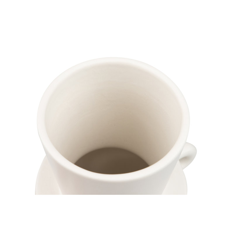 Legg White 40Cm Ceramic Table Vase