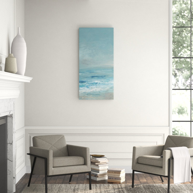 Ocean Blue II Print by Barclay Butera, 50" H x 24" W x 1.5" D, Image Brush Gel