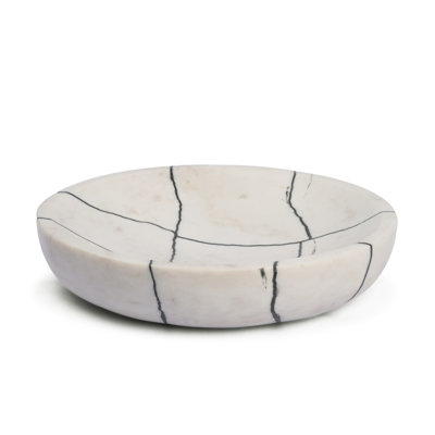 Bol décoratif en marbre blanc sintessi