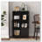MDF Painted Cabinet Glass Doors Drawer Open Storage-1914587323