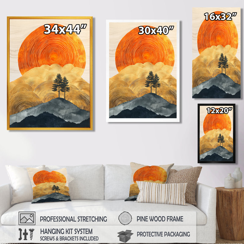 Giso - Landscapes Wall Art Living Room, H 32 po x l 24 po, Reproduction encadrée d'une seule photo, Argent argent
