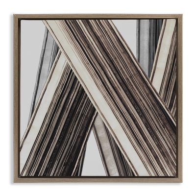 «Intersecting Lines Abstract», art mural encadré flottant par PI Studio