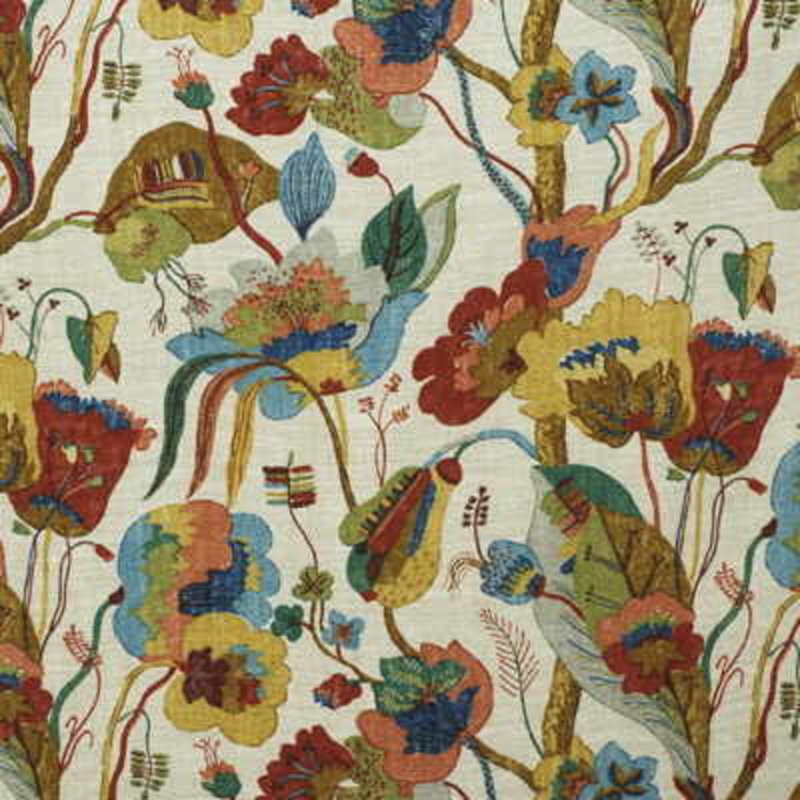 California Performance Fabric, Yellow/Red