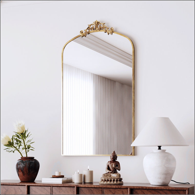 Miroir de plancher arqué rétro pour plusieurs pièces et styles