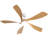 Damecia 52'' Ceiling Fan with LED Lights-297176346