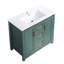 Meuble-lavabo de 36 po avec lavabo en céramique, armoire à 2 portes et tiroirs, fermeture en douceur, installation moderne, tiroirs sous-comptoir, choix élégant