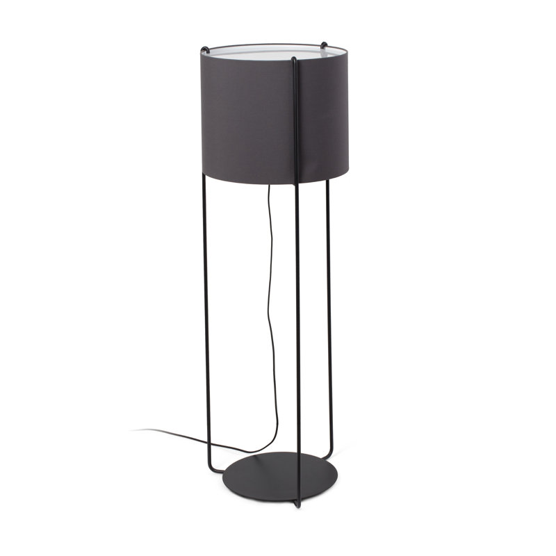 Drum Floor Lamp, Gray