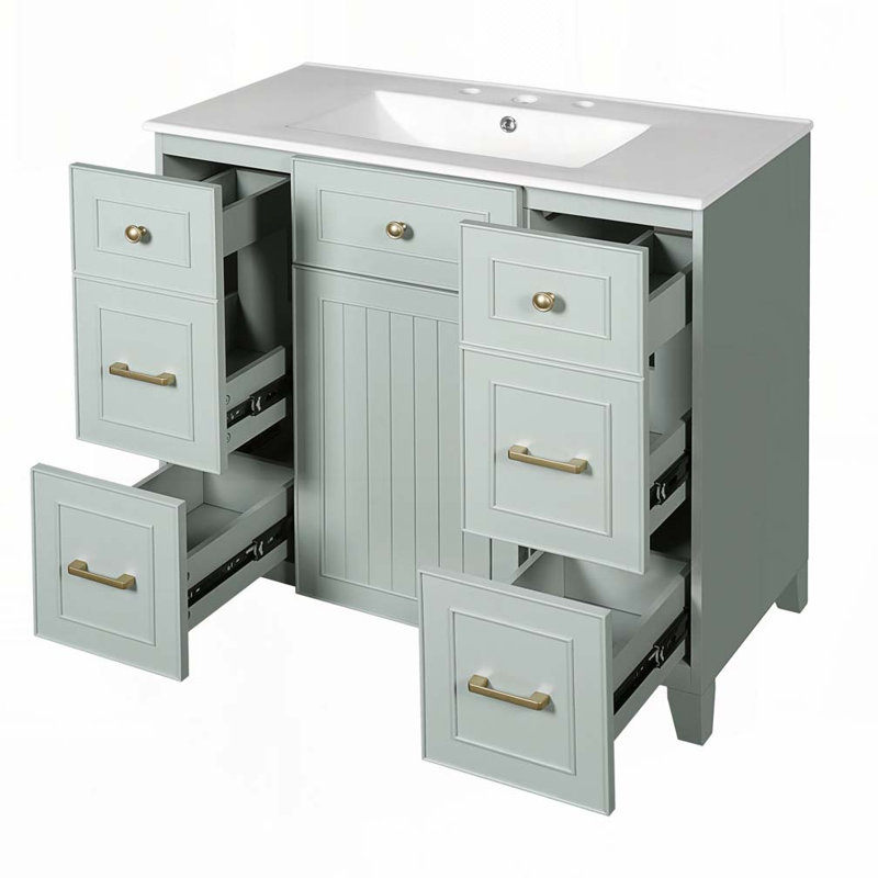 Meuble-lavabo 36 po avec lavabo en céramique