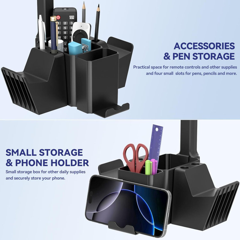 Support de rangement multifonctionnel pour bureau 5-en-1