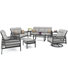 Ensemble de conversation pour 7 personnes avec coussins Sunbrella Ortez