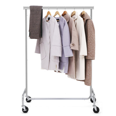 Metal Adjustable Rolling Clothing Rack
